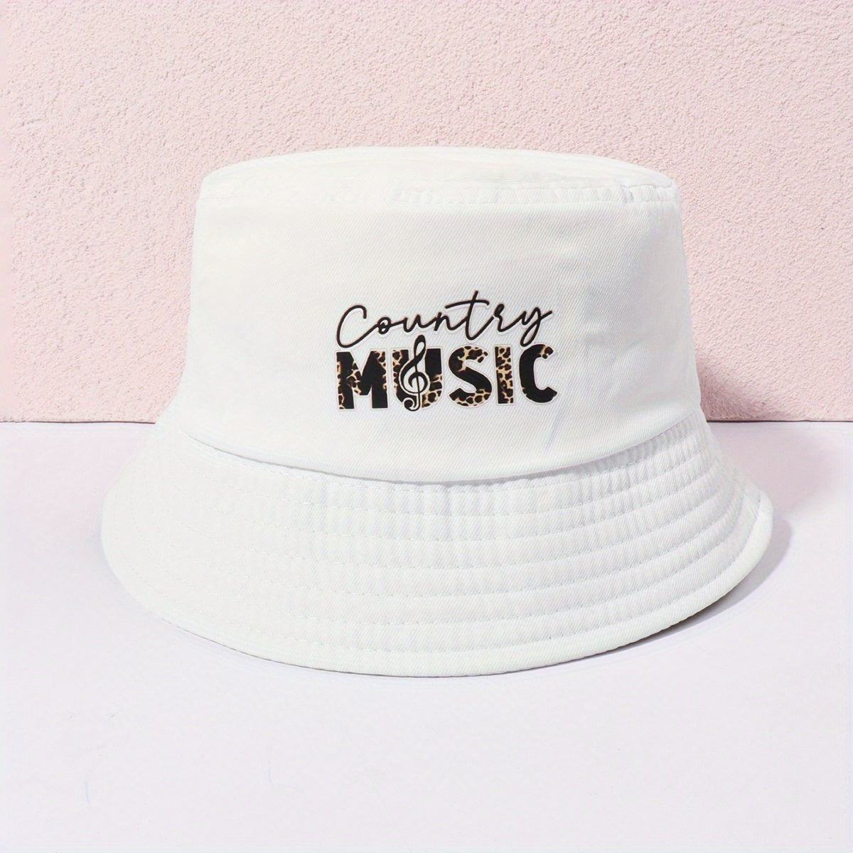 MUSIC Printed Bucket Hat Lightweight Casual Sunshade Fisherman Cap