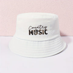 MUSIC Printed Bucket Hat Lightweight Casual Sunshade Fisherman Cap