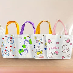 Cute Cartoon Animal Mini Canvas Tote Bag for Girls