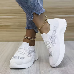 Rhinestone Casual Running Shoes Soft Sole Sneakers