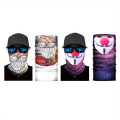 4pcs Camo Face Cover Multifunctional Breathable Scarf Sports Cycling Motocycle