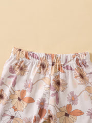 Baby Girls Floral Print Sweatshirt Top & Pants Set