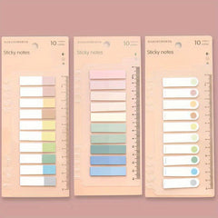 3pcs Adhesive Index Tabs 600 Tabs Ruler Notepad for File Classification