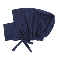 Drawstring Neck Turban Cap Hijab Cap Bonnet Cap Solid Turban Cap
