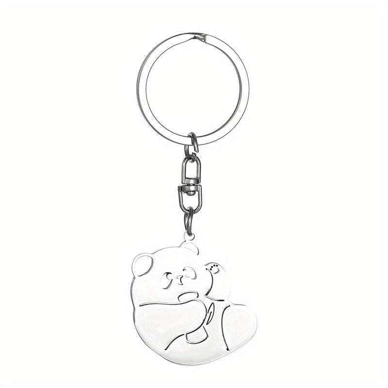 Cartoon Panda Keychain Bag Ornaments Gift Car Key Ring Charms
