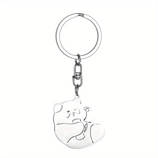 Cartoon Panda Keychain Bag Ornaments Gift Car Key Ring Charms