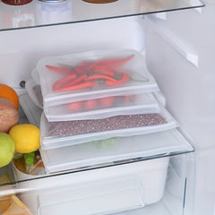 Reusable Food Zipper Storage Bag, Fruit Vegetable Sealing Bag
