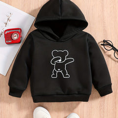 Boys Bear Graphic Hoodie Sweatshirt