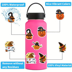 Vintage Halloween Vinyl Stickers Pack Pumpkin Witch Waterproof VSCO Stickers