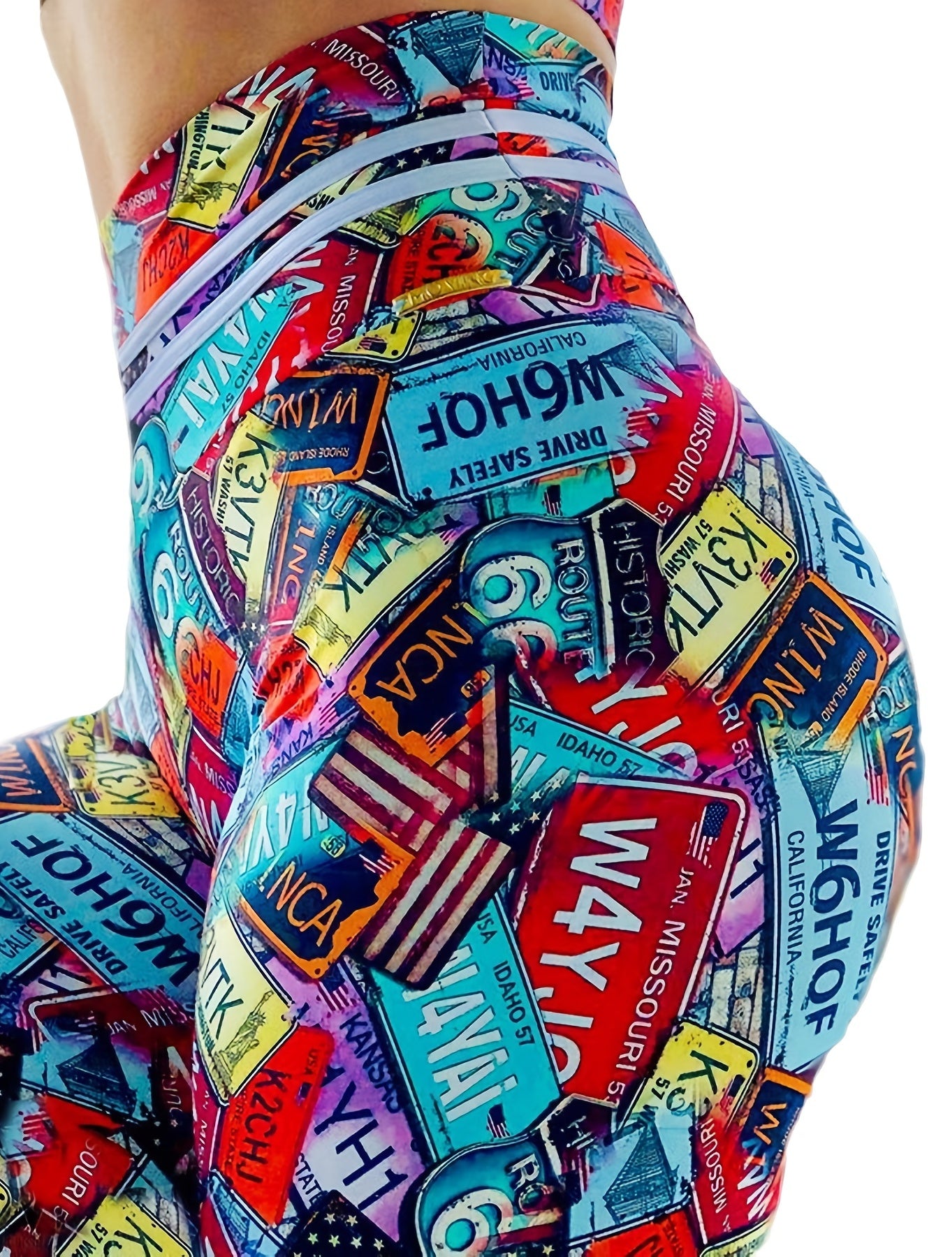 High Waist Print Yoga Pants Quick Dry Leggings