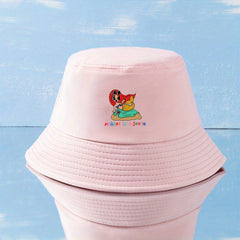 Y2K Mermaid Print Bucket Hat Basin Hat Candy Lightweight Fisherman Cap Sun Hat