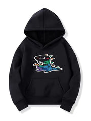 Dinosaur Print Boys Hooded Sweatshirt Spring Fall Kids Clothing