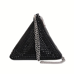 Glitter Rhinestone Crossbody Bag Mini Zongzi Shaped Handbag
