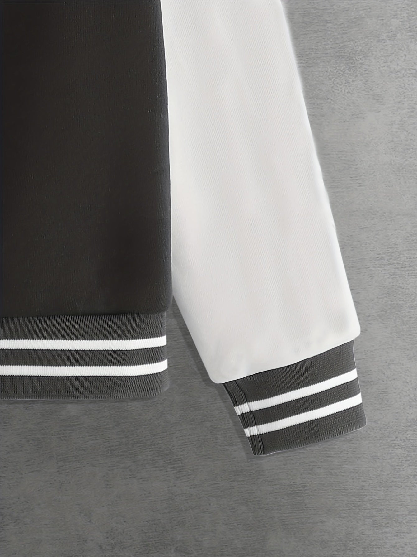 Boys Letter Graphic Varsity Jacket Long Sleeve Baseball Collar