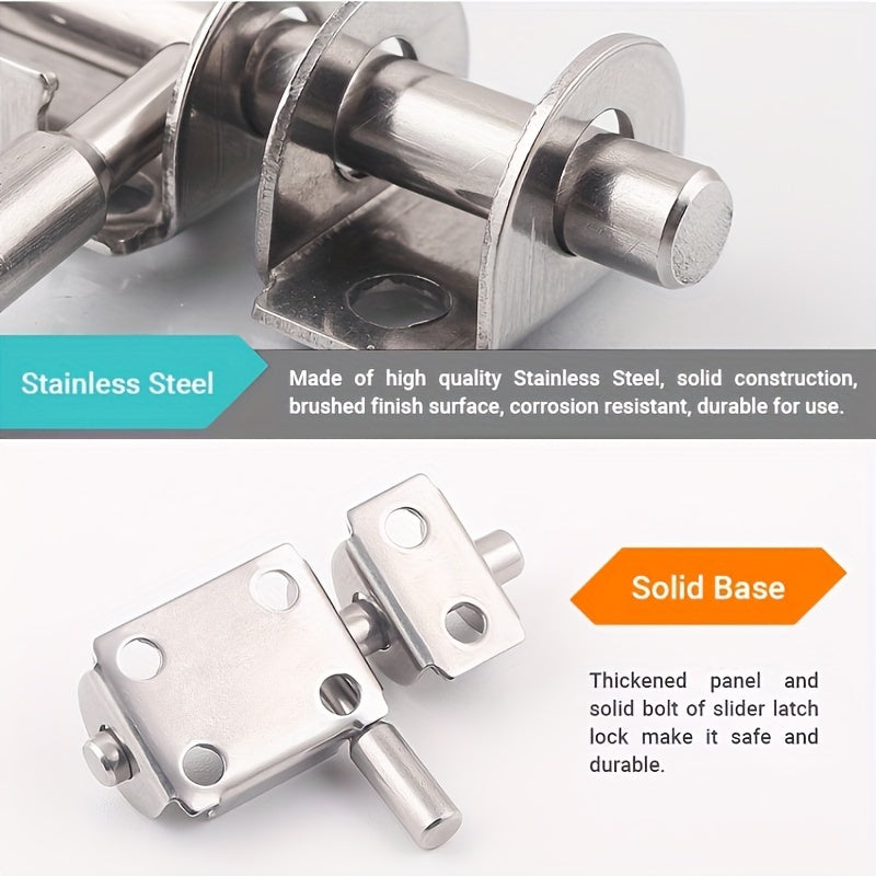 Stainless Steel Sliding Door Barrel Bolt Lock Safety Anti-theft Guard