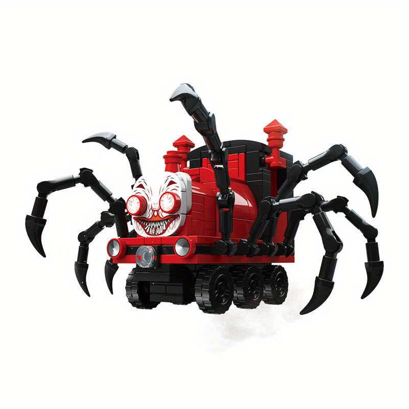 Horror Game Red Spider Little Train Puzzle Building Block Toy Halloween Gift