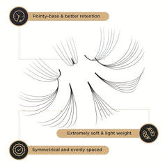 C Curling 360pcs Premade Fans 0.05 Loose Volume Individual Lashes