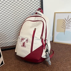 Casual Student Bag Large Capacity Backpack With Pendant
