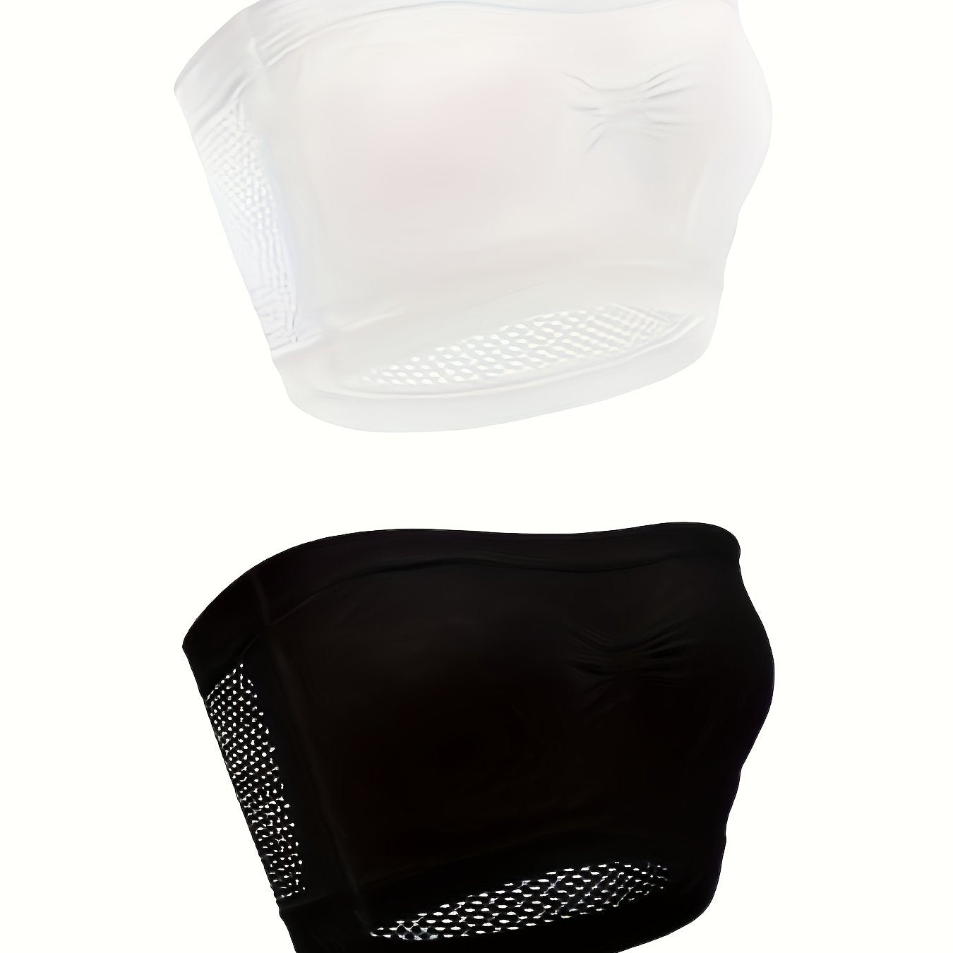 2pcs Seamless Bandeau Bras Soft Stretch Strapless Lingerie