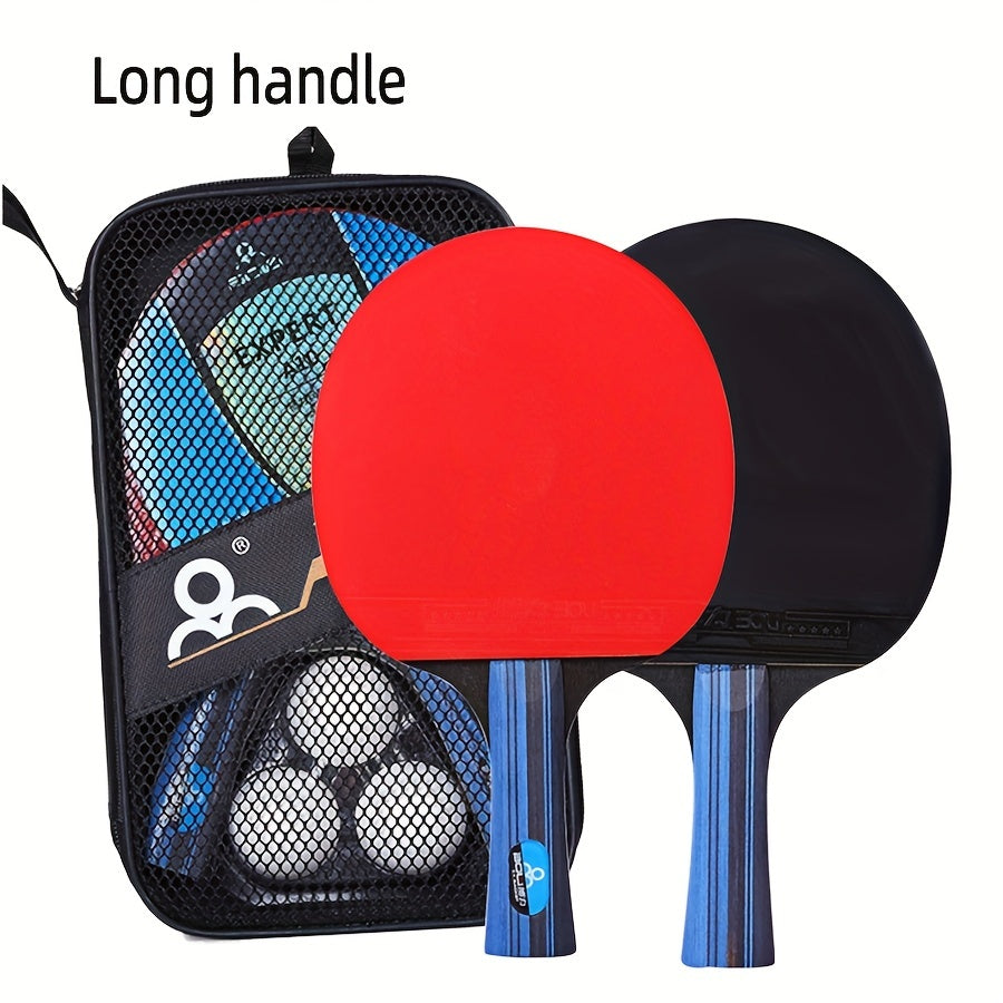 Double-Sided Anti Adhesive Training Racket Set For Beginner Table Tennis
