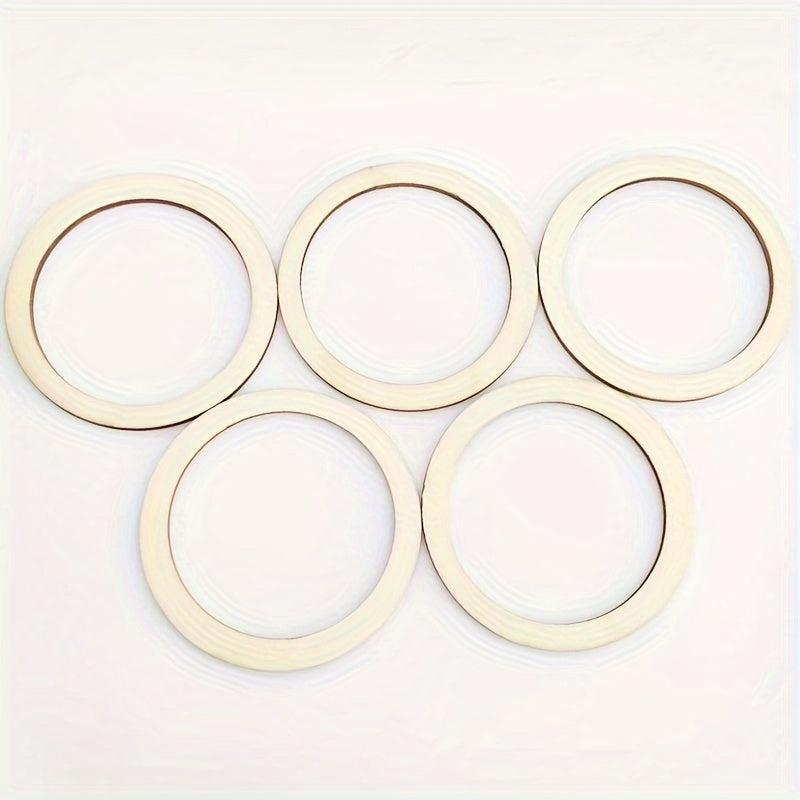 20pcs Pre-drilled Natural Wooden Circles for DIY Crafts Clothing Ornaments Art