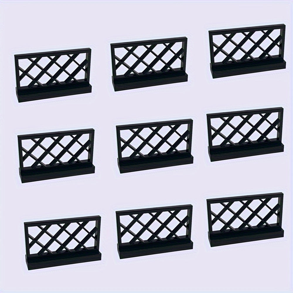 9pcs Farm & Garden Building Blocks Set DIY Animal Scene Bridge Ranch Fence Net