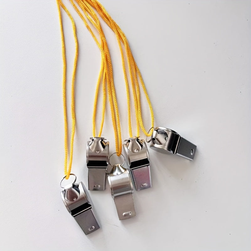 Referee Whistle Stainless Steel Soccer Football Basketball Training