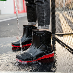 Women's Waterproof Rain Boots Anti-skid Slip On Outdoor Shoes