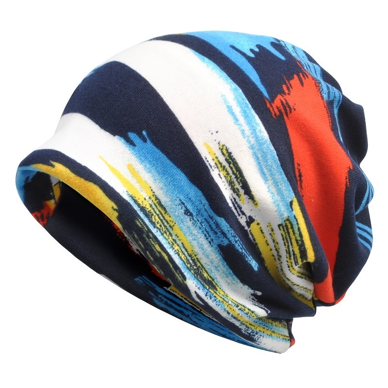Velvet Slouchy Sports Knitted Beanie Cap Headscarf Winter Hat for Men and Women