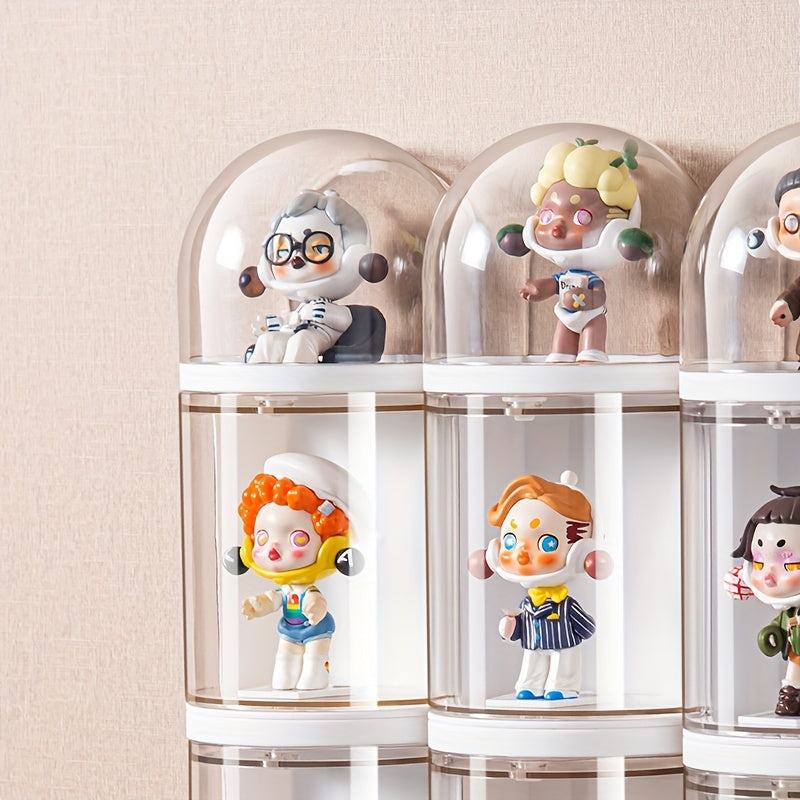 Handheld Storage Display Rack Dustproof Rotating Model Box