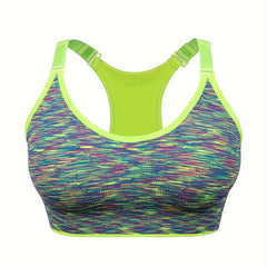 Colorblock Sports Bra Push Up Running Workout Lingerie