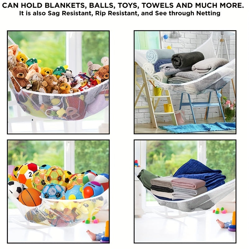 Stuffed Animal Toy Hammock Wall Corner Mesh Toy Net
