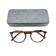 European American Retro Style Glasses Frame Brown Pattern Myopia Adjustable
