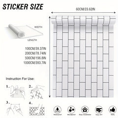 Glossy Self-adhesive Waterproof Wall Paper for Kitchen Living Room
