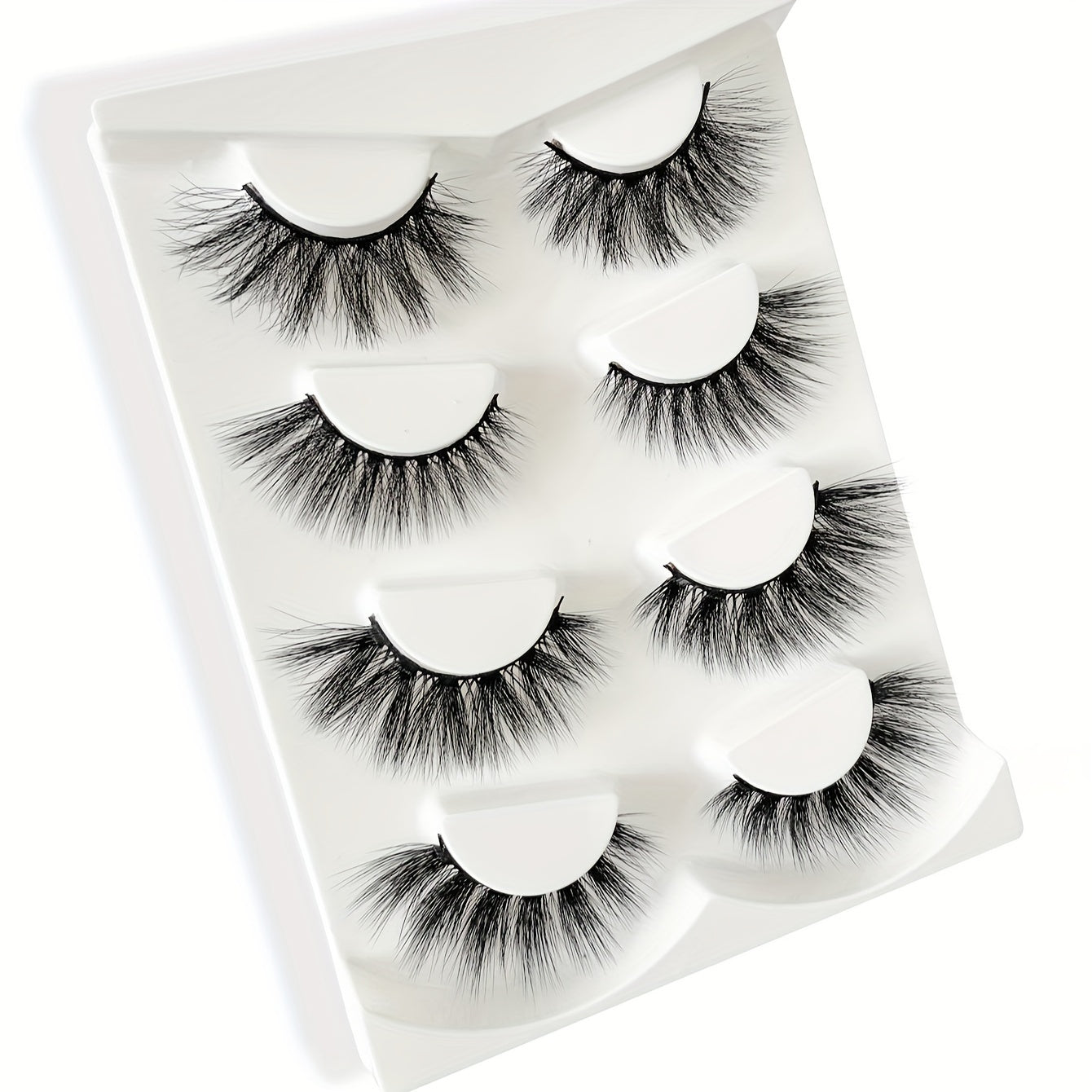 4 Pairs Full Strip False Eyelashes for Daily Use