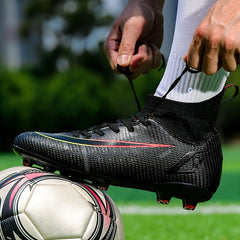 Boy's High Top Non Slip AG Soccer Cleat Comfy Outdoor Breathable Cleats