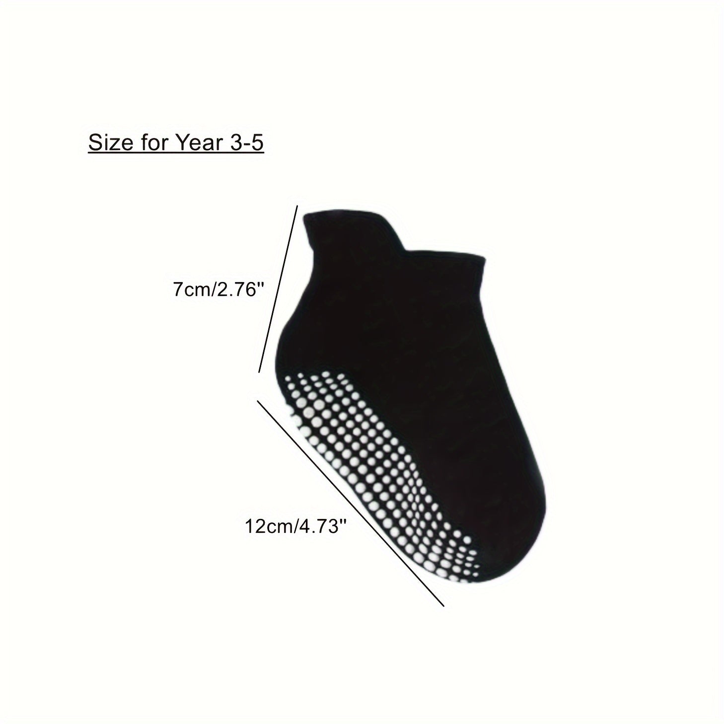 6 Pairs Baby Girl's Non Slip Socks Striped Bottom Rubber Dot Cotton Blend