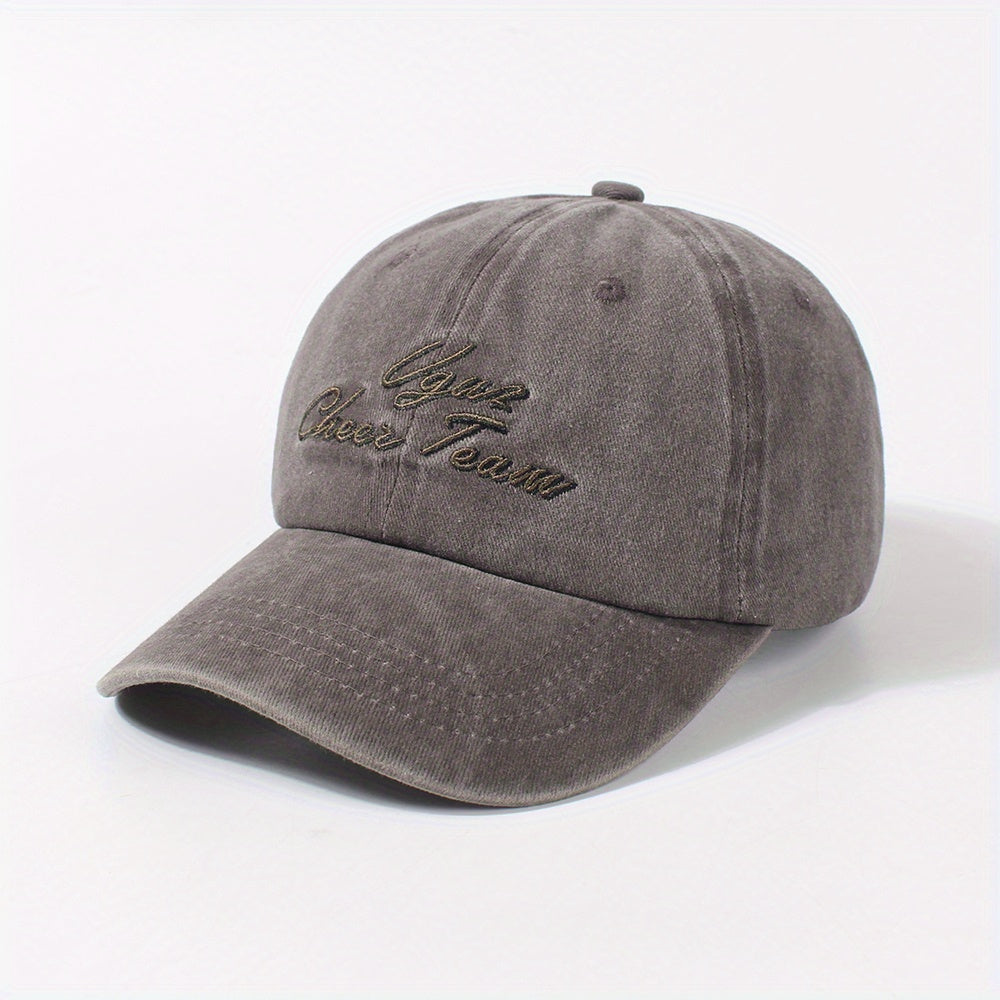 Letter Embroidery Baseball Cap Distressed Casual Dad Hats Lightweight Sun Hats