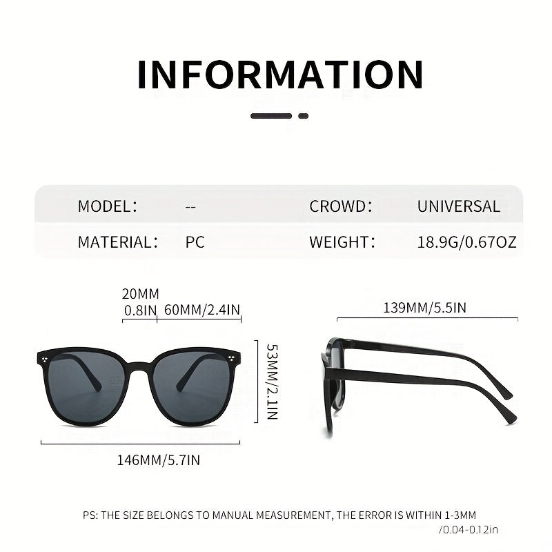 ZYPC001 Men's PC Frame Driving Sunglasses UV400 Polarized Retro Sun Protection
