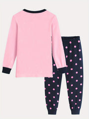 Girls Dinosaur Print Pajamas Set Long Sleeved Top & Trousers 2pcs Suit