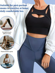 Wireless Sports Bra Cut Out Running Workout Bra Lingerie