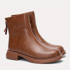 Women's Solid Chelsea Boots Stylish Faux Leather Boots
