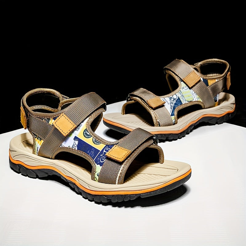 Men's Vintage Canvas Slide Sandals Hook and Loop