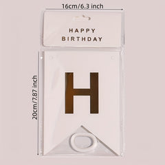 1PC 13 Letters Happy Birthday Banner Detachable Reusable Outdoor Party Decor