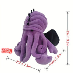 CthulhuCraft Octopus Plush Toy Purple Soft Polyester Ideal for Kids 3