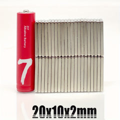 10pcs 20x10x2 Neodymium Magnets N35 NdFeB Block