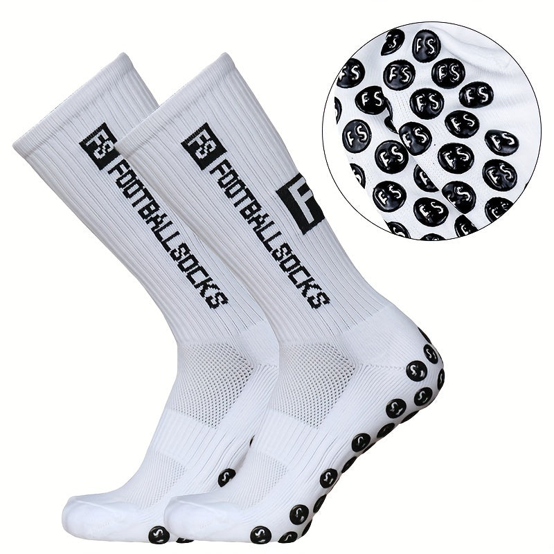 6 Pairs Silicone Non slip Football Socks for Men and Women
