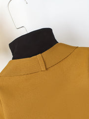 Toddler 2pcs Turtleneck Top & Long Coat Set for Spring Fall