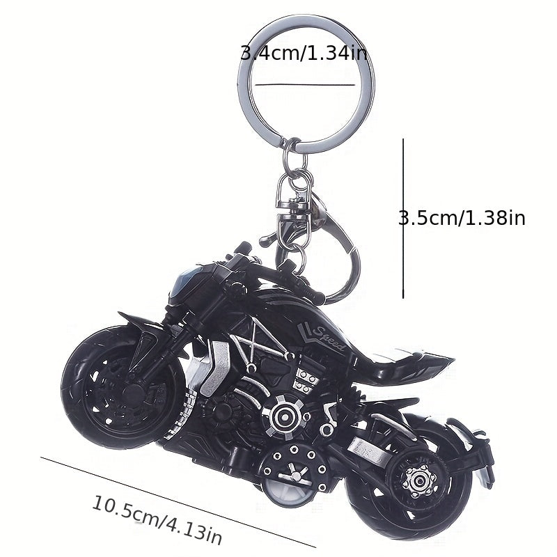 Creative Motorcycle Toy Model Keychain Key Ring Birthday Gift For Men