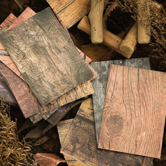 30 Sheets Vintage Scrapbooking Paper Wood Grain Series Retro Deco Paper